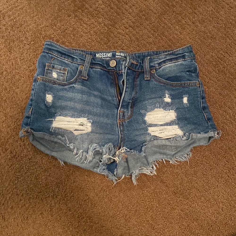High rise jean shorts